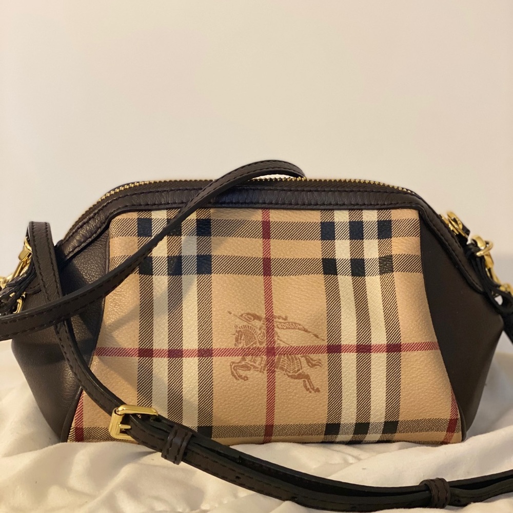 Burberry Haymarket Check Mini Blaze Crossbody Bag